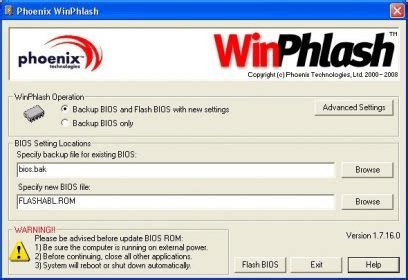 Download Phoenix WinPhlash by Phoenix Technologies Ltd..